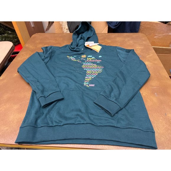 Latino Heritage Month Kids' Latin America Hooded Sweatshirt - Navy Large - Picture 3 of 8